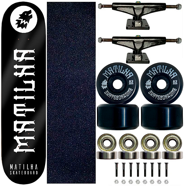 Skate Premium Marfim Fiber Glass Matilha Skate 8.0 Blackout