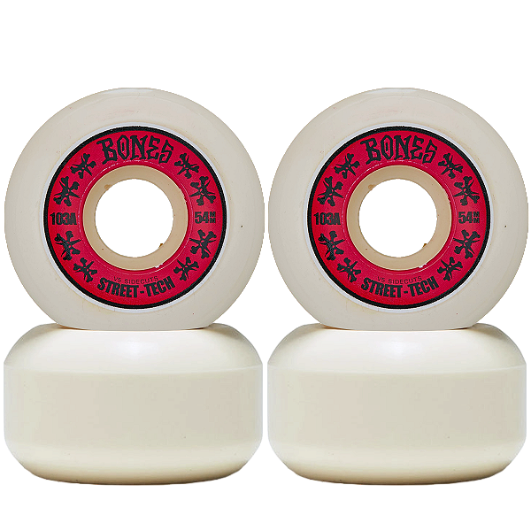 Roda Bones STF 54mm 103A Street Tech Formula V5 Sidecuts (Jogo com 4)