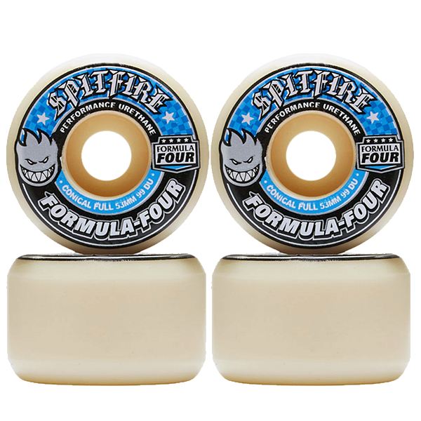 Roda Spitfire Formula Four 53mm 99A Conical Full Blue Checker (Jogo com 4)