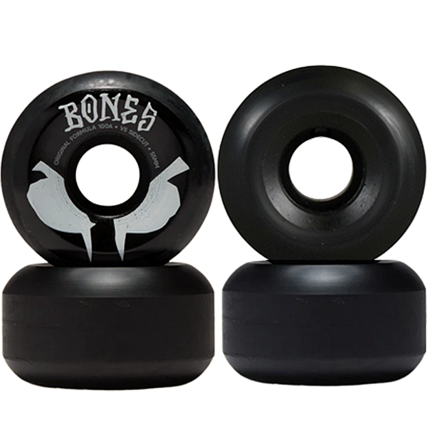 Roda Bones OG Formula 55mm 100A V5 Sidecut Black (Jogo com 4)