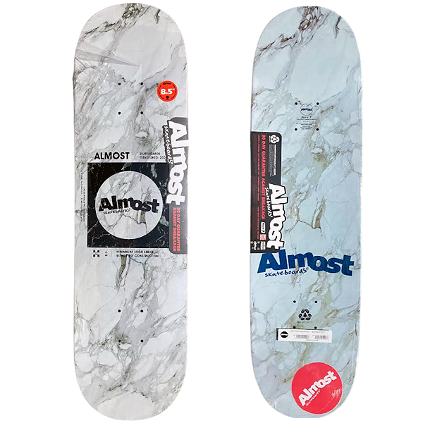 Shape Almost Skateboards Resin-7 Minimalist Logo Marble 8.5