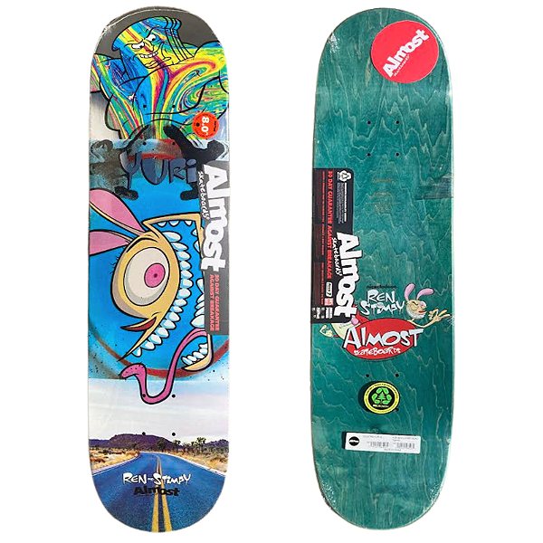 Shape Almost Skateboards Resin-7 Yuri Facchini Ren & Stimpy 8.0"