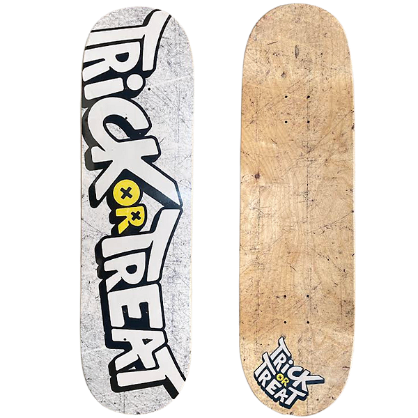 Shape para Skate de Marfim Trick or Treat 8.0 Corpo Coporate