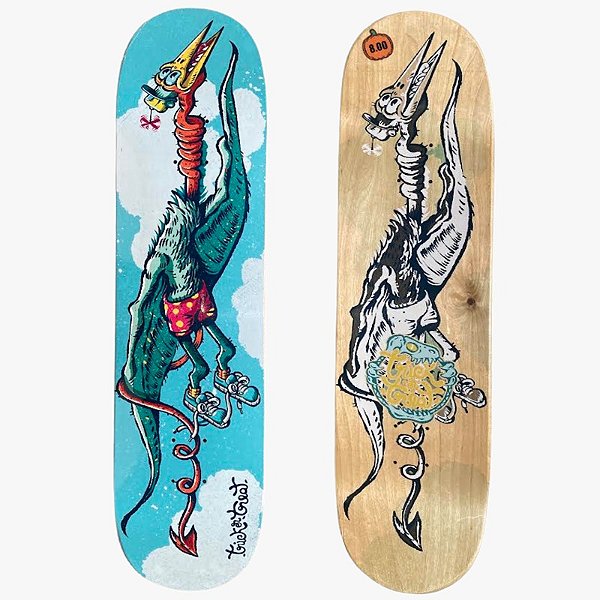 Shape para Skate de Marfim Trick or Treat 8.0 Sky Creature
