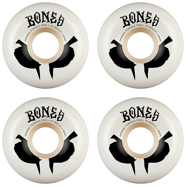 Roda Bones OG Formula 55mm 100A V5 Sidecut White