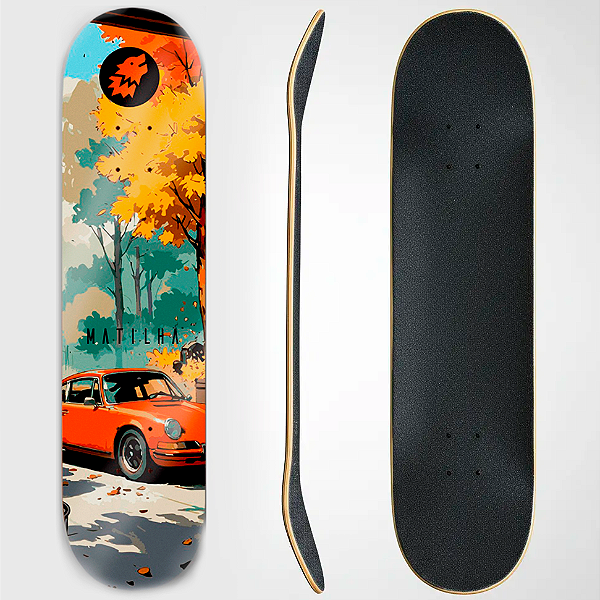 Shape Para Skate Deck 8.0 Matilha Semi Profissional Com Lixa Aplicada