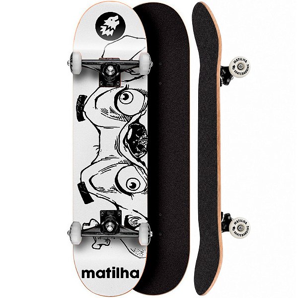 Skate Montado Shape Matilha 8.0 White Dog