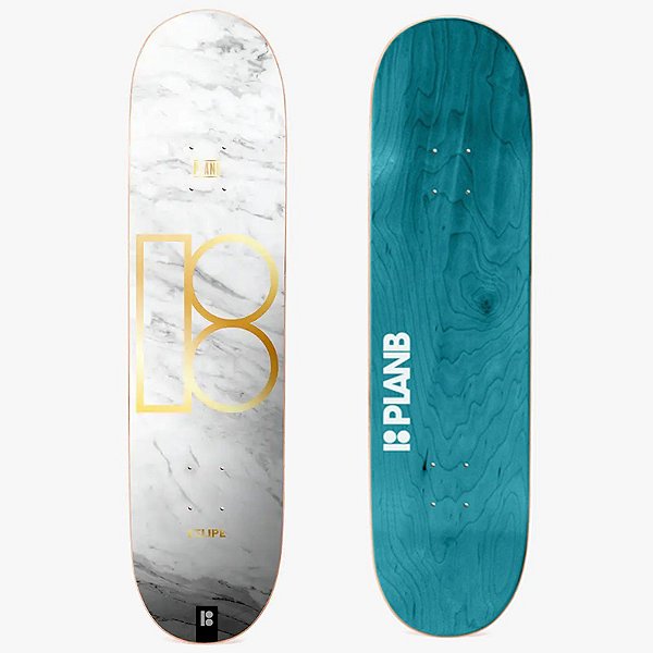 Shape de Maple Plan B Skate 8.25 White Marble Twin Felipe Gustavo