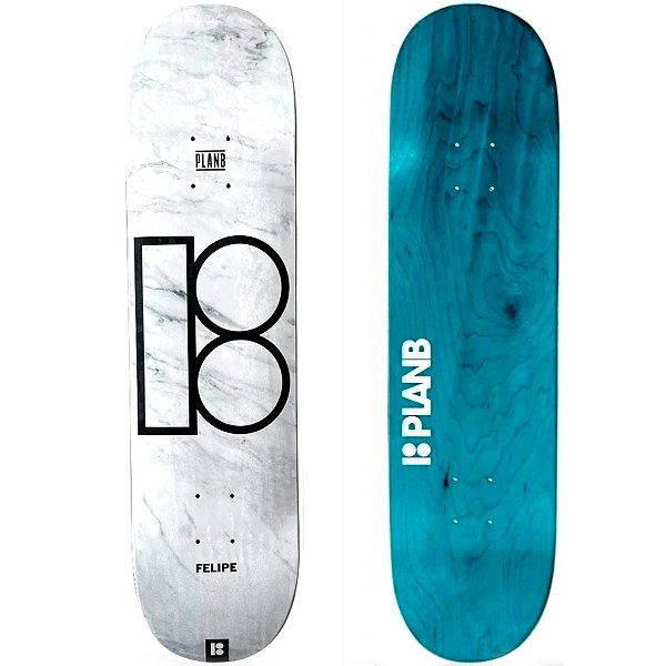 Shape de Maple Plan B Skate 8.0 White Twin Felipe Gustavo