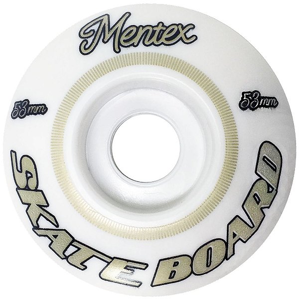 Roda para Skate Mentex 53mm Branca ( jogo 4 rodas )
