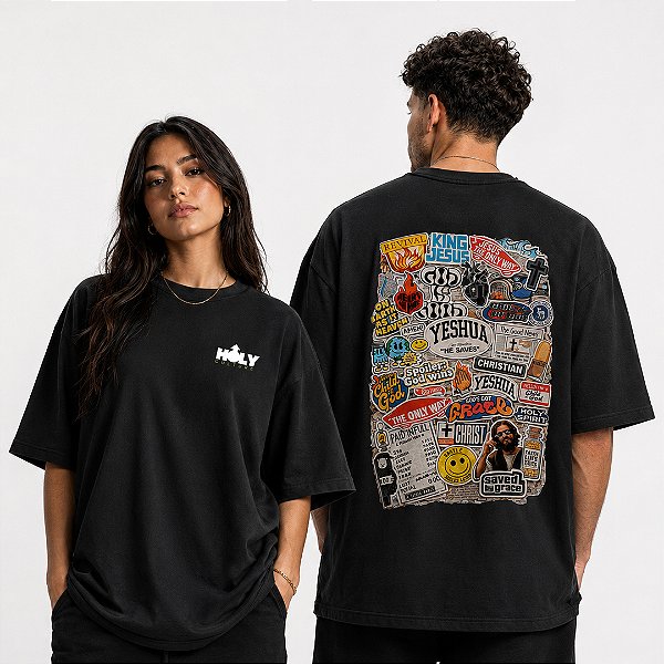 OVERSIZED ADESIVOS PRETA