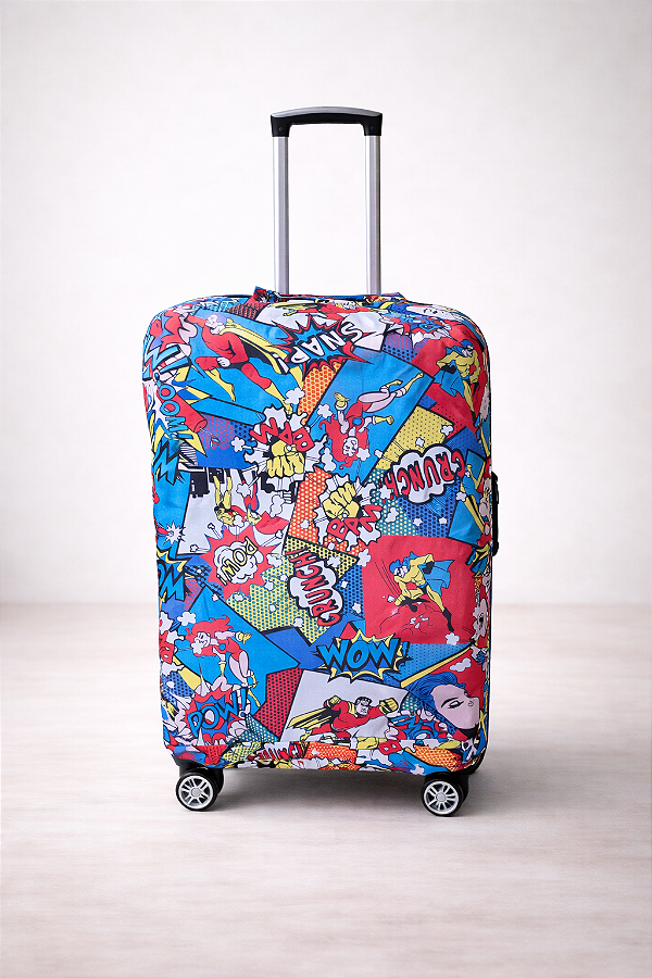 Capa para mala de viagem Heróis
