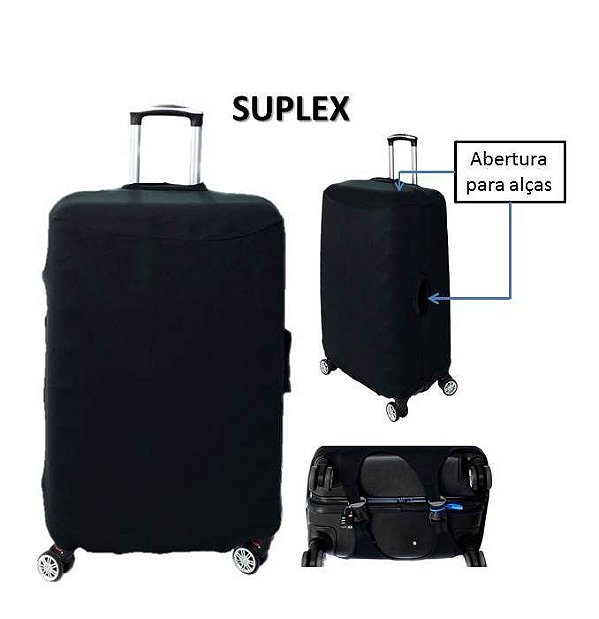 Capa para Malas de Viagem Suplex Preta