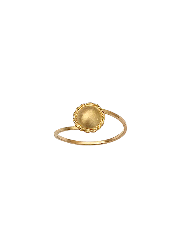 Anel de ouro 18k Meia Bola