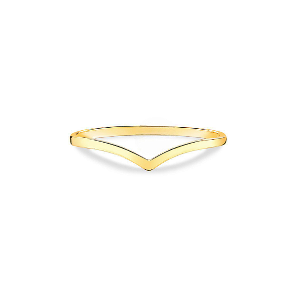 Anel de ouro 18k modelo V
