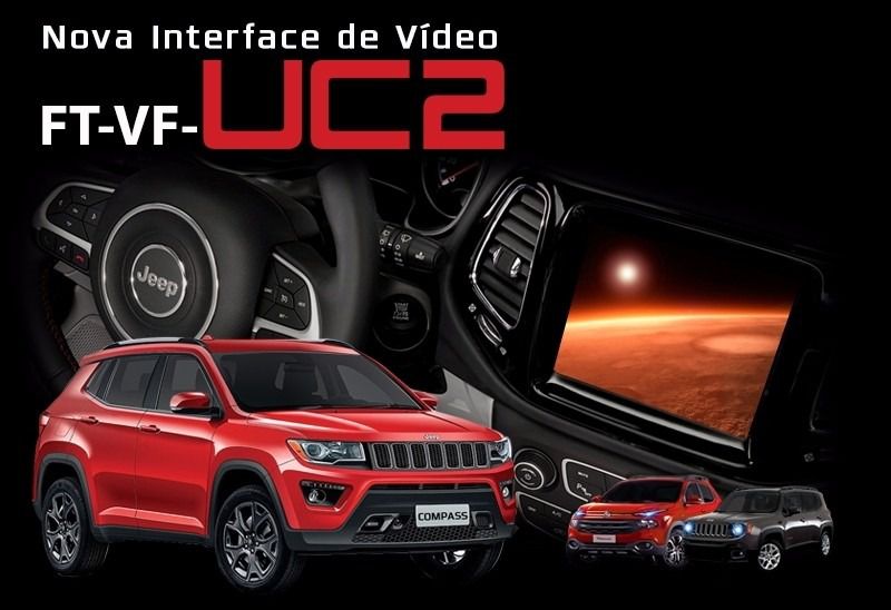 Interface Desbloqueio De Tela Jeep Renegade / Compass e Fiat Argo / Toro Faaftech FT-VF-UC2