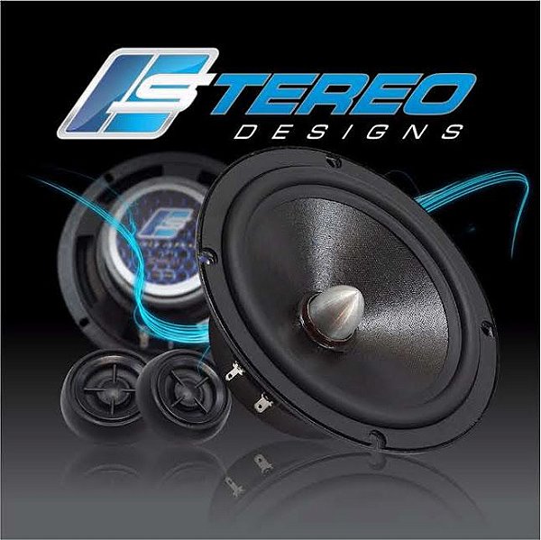 Kit 2 Vias Sterio Designs SDS6-S1 Mid Bass 6.5" / Tweeter Neo 1" 150w RMS