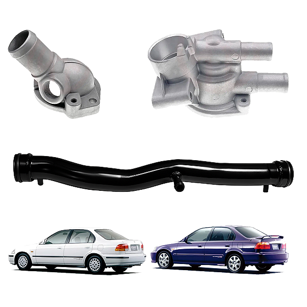 Kit Tampa Carcaça Da Termostática E Tubo D'Água Honda Civic 1.6 1996/2000