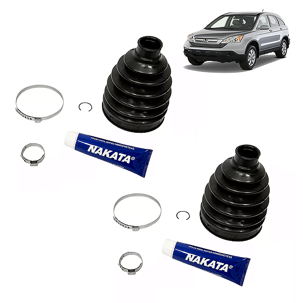 Kit 2 Coifas Externas Da Homocinética Traseira Lado Roda Honda CR-V 2.0 2008/2011 - Nakata