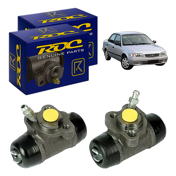 Kit Cilindro De Roda Traseiro Lado Direito E Esquerdo Toyota Corolla 1.8 1998/2002 - 29156 + 29155 Roc