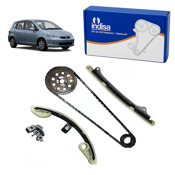 Kit Corrente De Distribuição Completo Honda Fit 1.4 03/08 - Indisa
