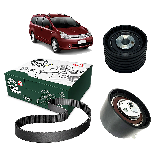 Kit Correia Dentada Com Tensor E Polia Nissan Livina 1.6 16v 09/14 - Rolt