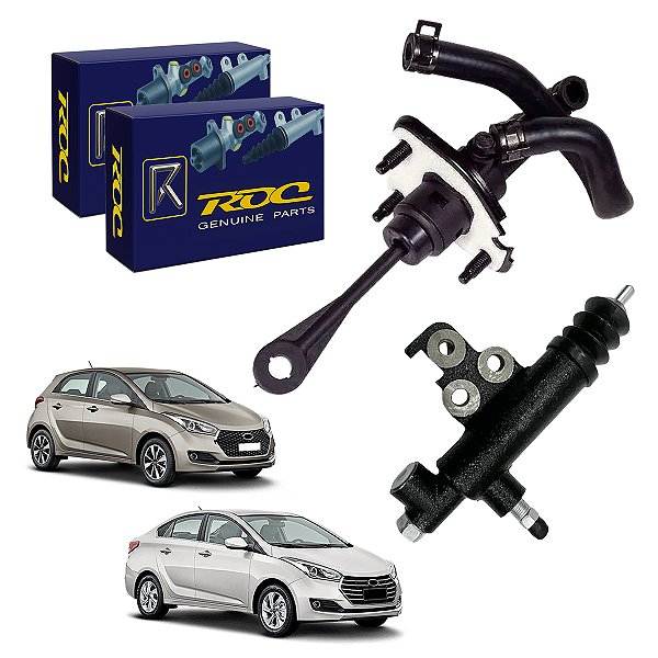 kit Cilindro Mestre + Auxiliar De Embreagem Para HB20/HB20S 1.0 12/22 - Roc