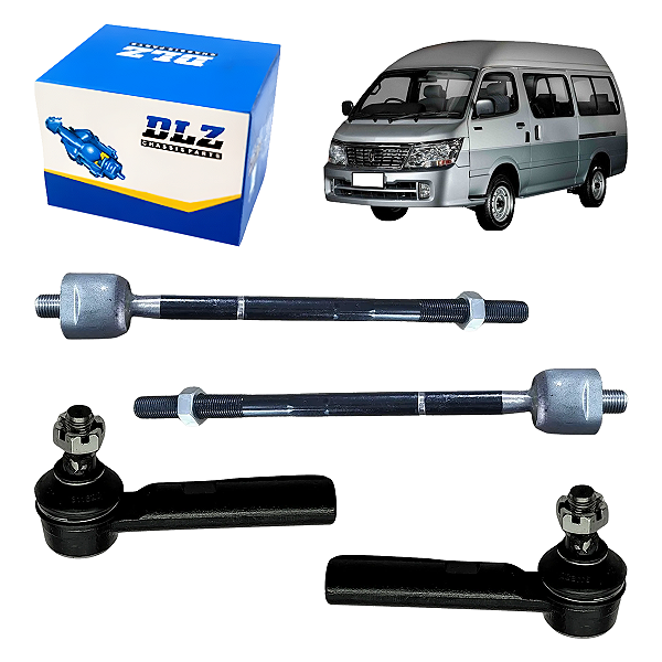 Kit Barra/Braço Axial + Terminal Direção Direito E Esquerdo Jinbei Topic 2.0/2.2 09/16 - DLZ