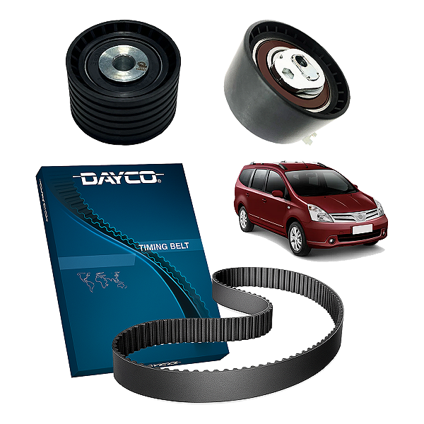 Kit Correia Dentada Com Tensor E Polia Nissan Livina 1.6 09/14