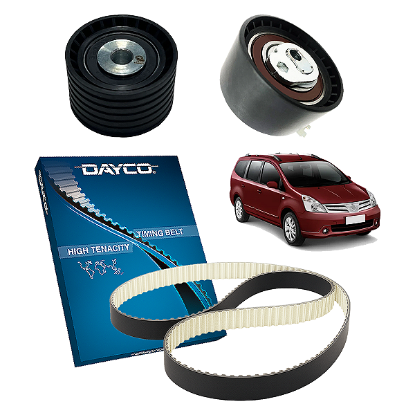Kit Correia Dentada Teflonada Com Tensor E Polia Nissan Livina 1.6 09/14