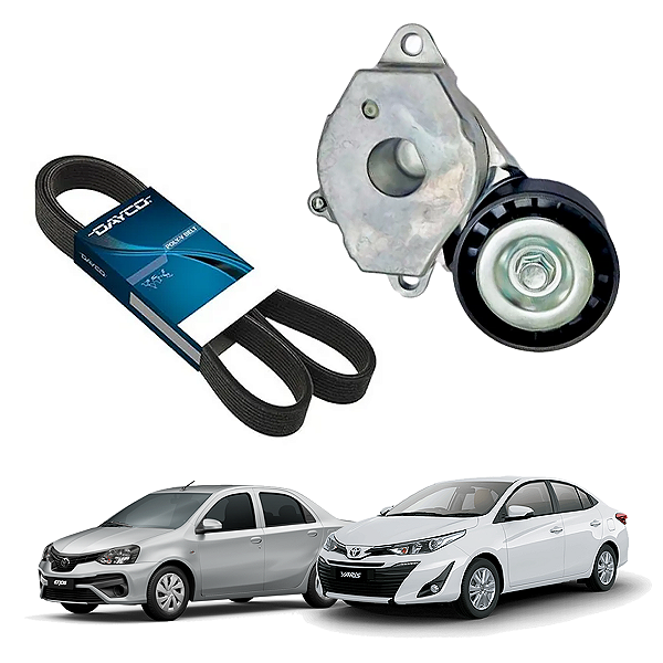Kit Correia Do Alternador Com Tensor Toyota Etios 1.3/1.5 17/21 Yaris 1.3/1.5 18/24
