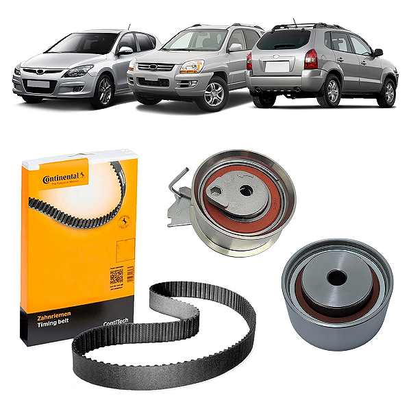 Kit Correia Dentada Tensor E Polia Para Tucson 04/18 I30 09/12 Sportage 04/10