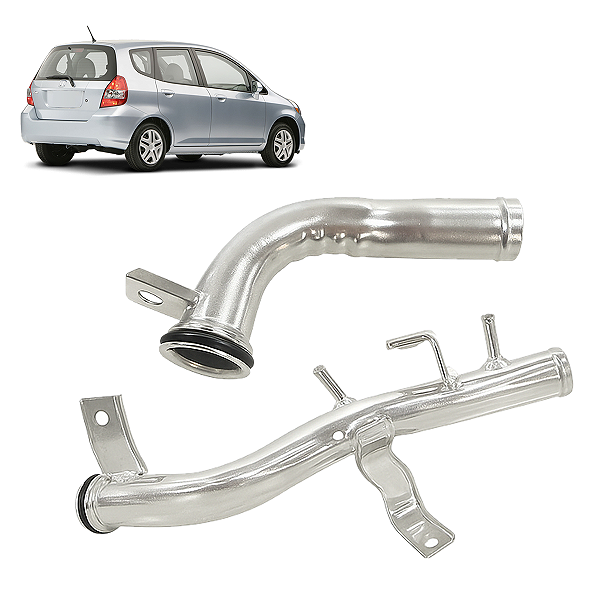 Kit 2 Tubos Cano D'Água Honda Fit 1.5 2005/2008 - Grazzimetal