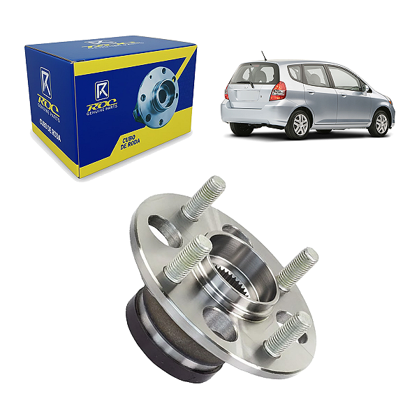 Cubo De Roda Traseiro Com Rolamento 4 Furos S/ABS Honda Fit 1.4 03/08 - Roc