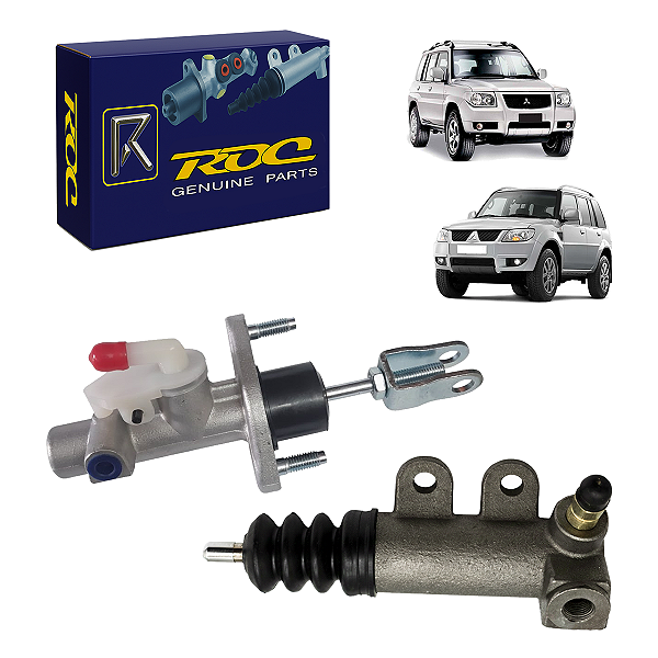 Kit Cilindro Mestre + Auxiliar De Embreagem Mitsubishi Pajero IO 1.8 99/02 TR4 2.0 03/15 - Roc