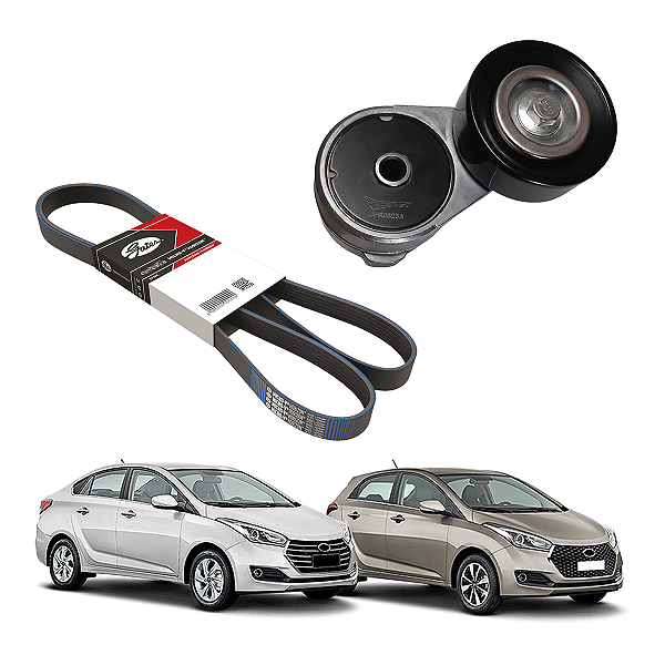 Kit Tensor + Correia Do Alternador Para HB20/HB20S 1.6 16v 2012/2019