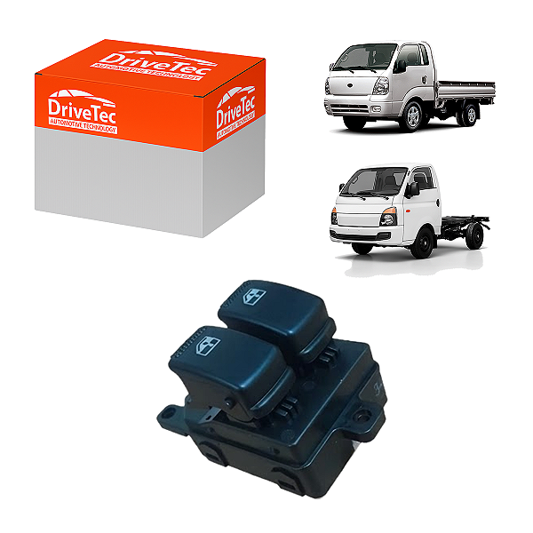Interruptor/Controle Do Vidro Elétrico Dianteiro Esquerdo Para HR 2.5 05/22 Bongo K2500 2.5 08/22 - Drivetec