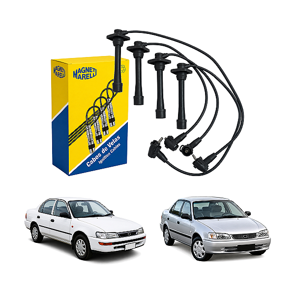 Jogo Cabos De Vela Supressivo De Ignição Toyota Corolla 1.6/1.8 1998/2002 - Magneti Marelli