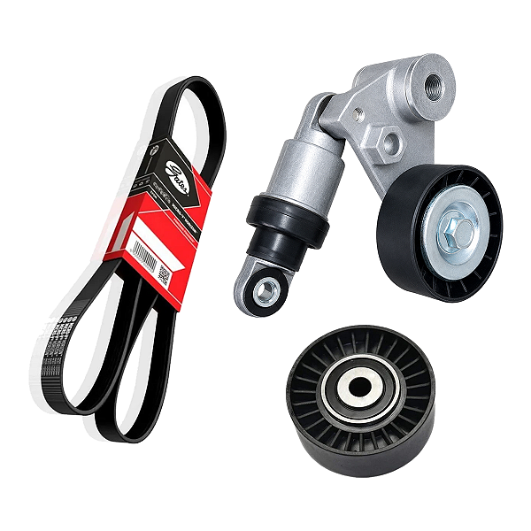 Kit Correia Do Alternador Com Tensor E Polia Para Azera 3.0 3.3 07/17 Santa Fé 3.5 11/12 Sonata 3.3 05/10 Veracruz 3.8 07/12 Sorento 3.8 08/10 Sorento 3.5 11/Diante