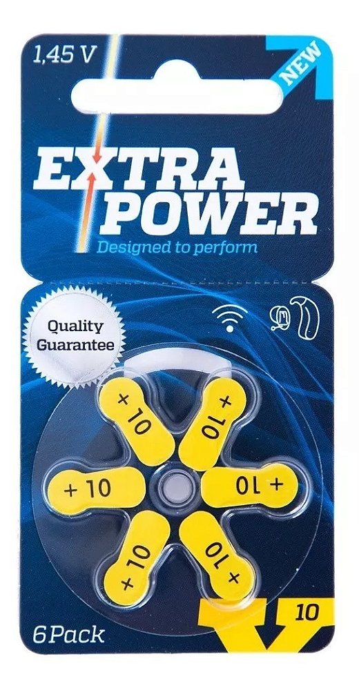 Pilha Auditiva 10 Extra Power - Kit de 60 unidades