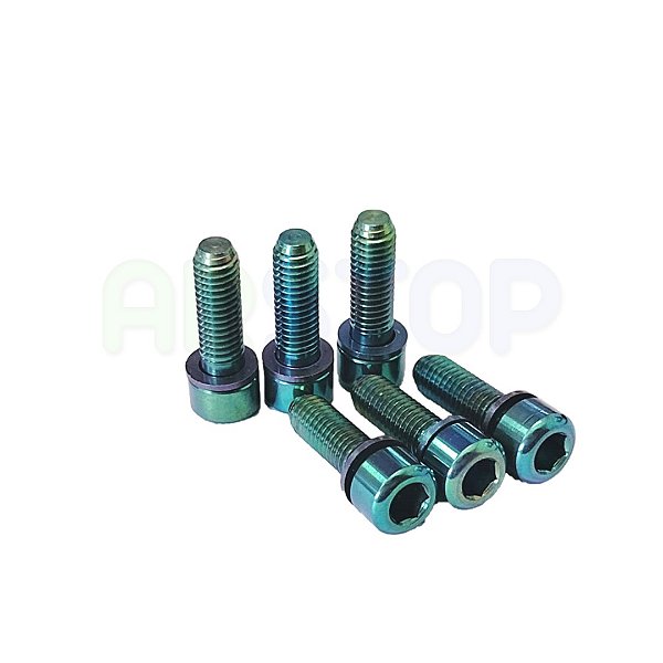 Parafusos de Titânio p/ Fixar Mesa e Guidão ABAULADO - Kit com 6 unidades