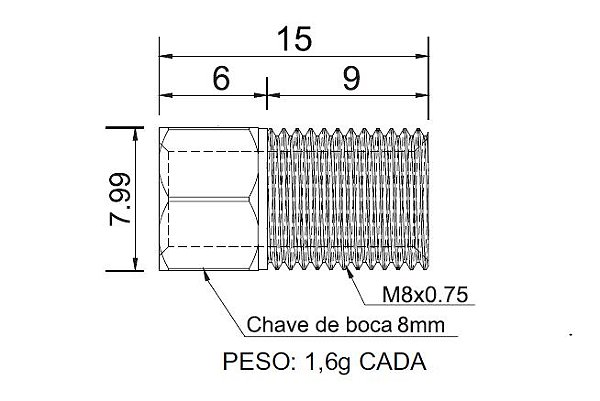 Parafuso de Titânio p/ Fixar Oliva de Freio SRAM