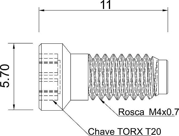 Parafusos em titânio para Fixar Disco Aperto TORX T25 - Kit com 12 unidades