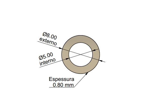 Kit de Arruelas de Titânio p/ Parafusos M5 - com 05 Unid.