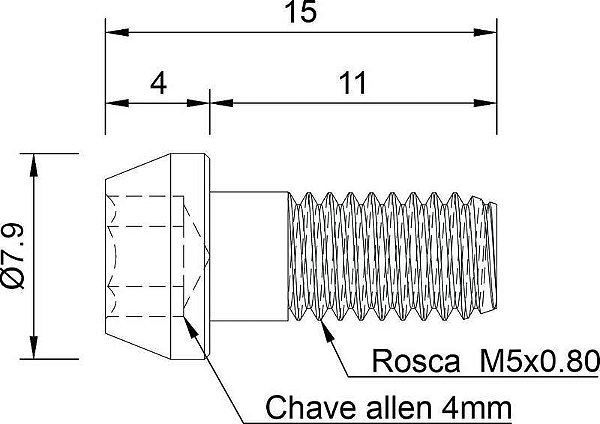 Parafuso de Titânio P/ Gancheira Road