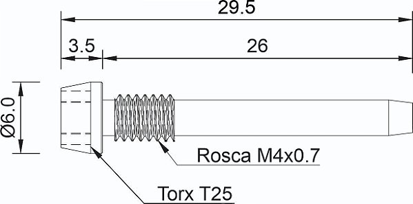 Parafusos de Titânio p/ Pastilha de Freios MAGURA - Kit com 2 unid