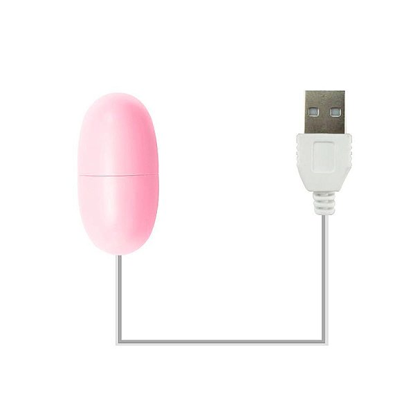 Estimulador Clitoriano Bullet Egg Vibrador com USB * Rosa