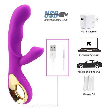 Vibrador Ponto G Luxo Soft Touch com Estimulador Recarregável USB em Rio Preto