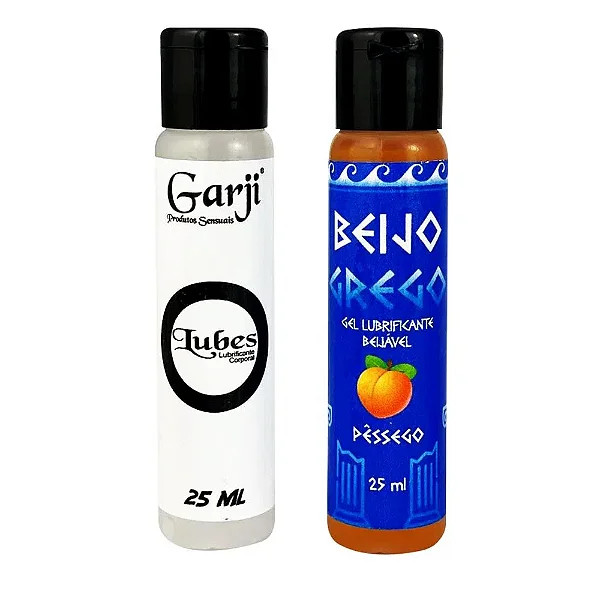 Kit Duo com 1 Gel Lubrificante + 1 Calda para Beijo Grego 25 ml cada