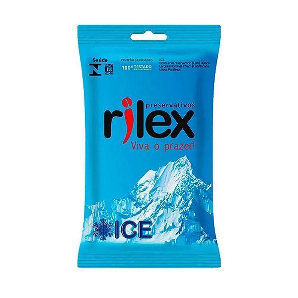 Preservativo Rilex Ice - Provoca Sensação Gelada - 3 Unidades